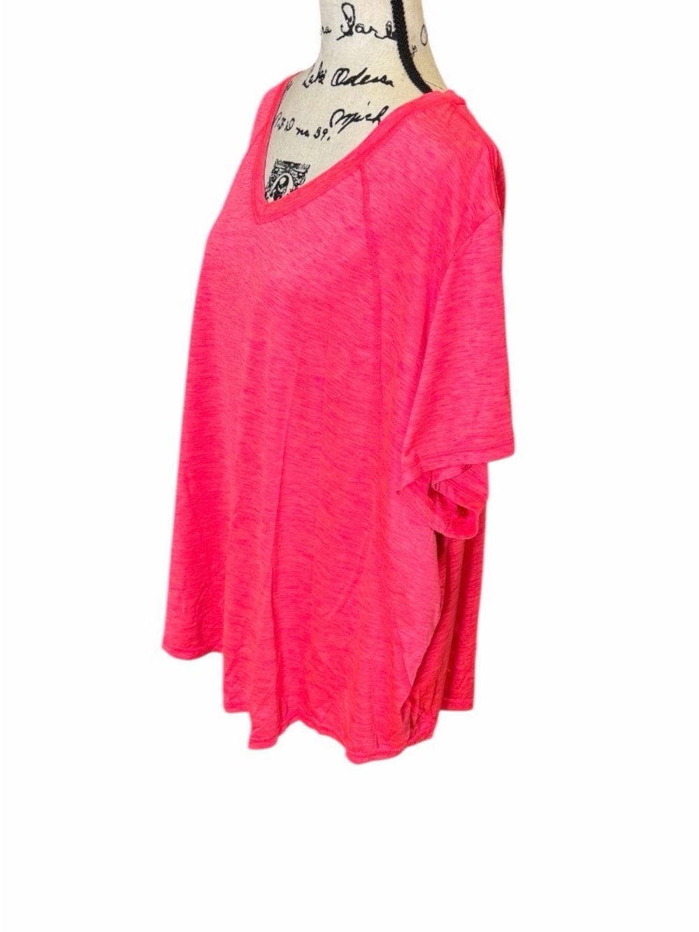 Women's Xersion V-Neck Semi Fit Work out Top - Hot Pink - Picture 2 of 6